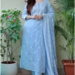 Women Viscose Rayon Kurta Pant Dupatta Set